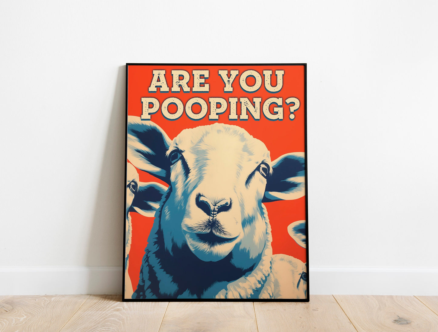 Funny Bathroom Print, Funny Wall Art, Sheep Bathroom Decor, Bathroom Wall Art, Sheep Wall Art, Sheep