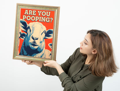 Funny Bathroom Print, Funny Wall Art, Sheep Bathroom Decor, Bathroom Wall Art, Sheep Wall Art, Sheep