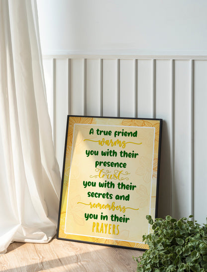 A True Friend Friendship Art Print