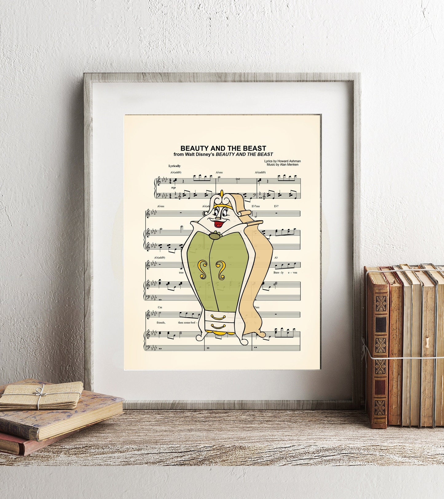 Beauty and the Beast Madame Dresser Sheet Music Art Print