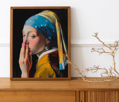 Maximalism Art Print, Oil Painting Print, Woman Art, Maximalist, Old Painting Art Print