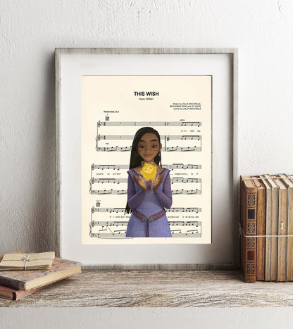 Wish Asha and Starboy The Wish Sheet Music Art Print