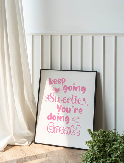 Pink Motivational Art, Wall Art, Inspirational, Positive Art Print