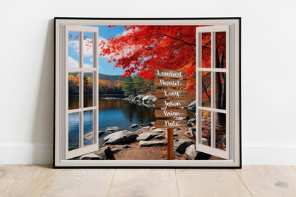 Family Custom Names Signs Canvas Wall Decor