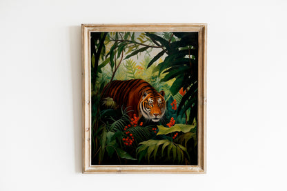 Tiger Illustration Art Print, Tiger Nursery Art, Tiger Boho Art, Animal Nursery Art, Colorful Nursery Art, Nursery Decor, Boho, Tiger Art