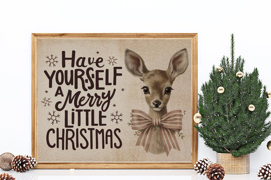 Deer Illustration Art Print, Deer Art, Deer Boho Art, Animal Art, Boho, Christmas Deer