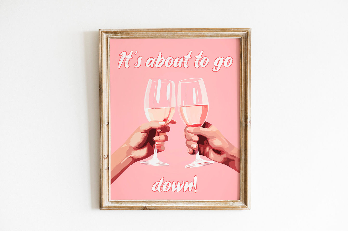 Cheering Glasses Cute Illustration Art Print