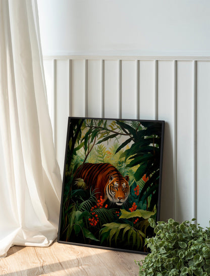 Tiger Illustration Art Print, Tiger Nursery Art, Tiger Boho Art, Animal Nursery Art, Colorful Nursery Art, Nursery Decor, Boho, Tiger Art