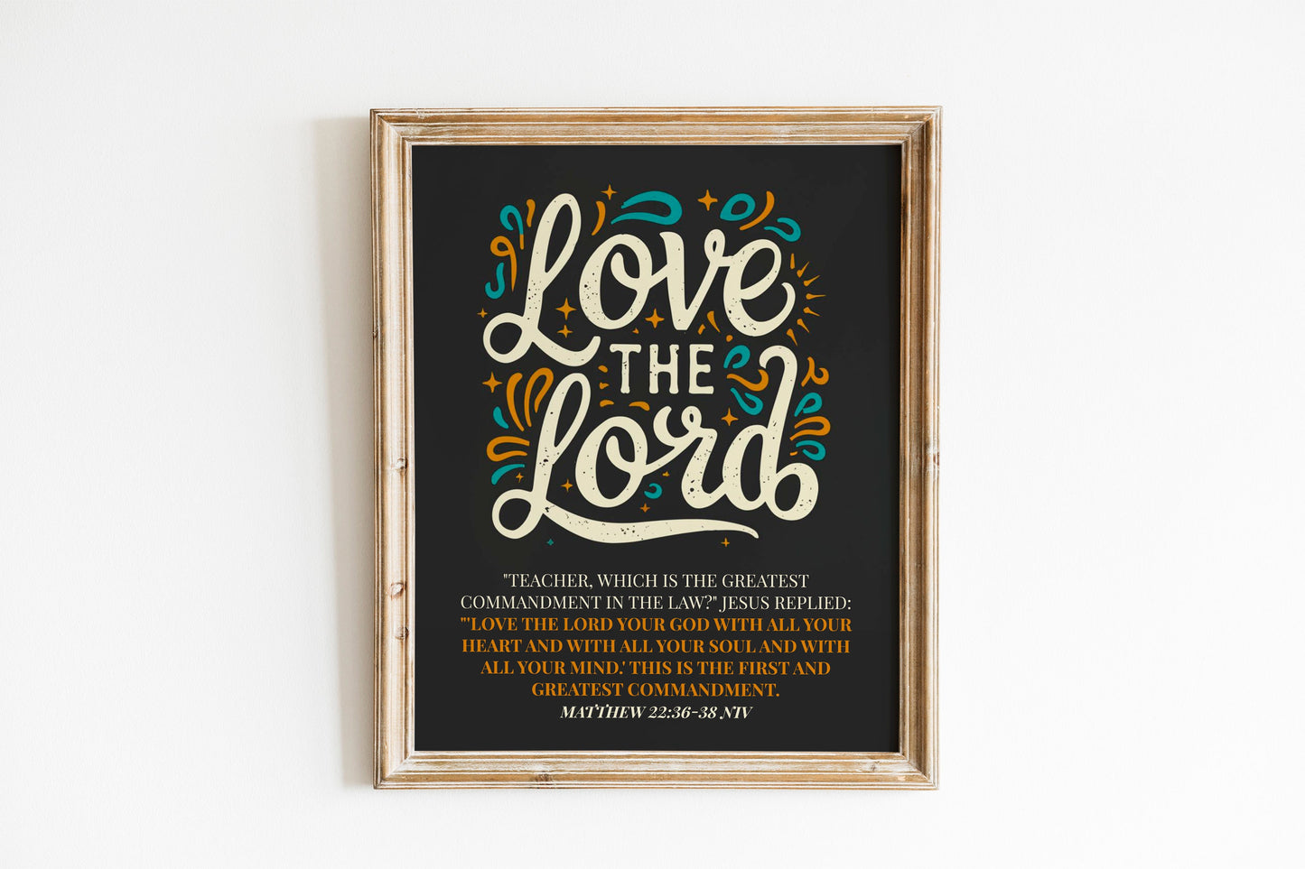 Love The Lord Christian Boho Art Print