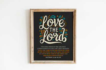Love The Lord Christian Boho Art Print