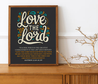 Love The Lord Christian Boho Art Print