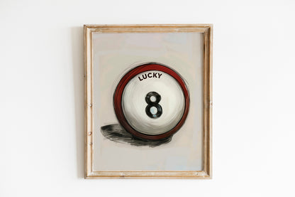 Lucky 8 Ball Art Print
