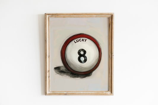 Lucky 8 Ball Art Print