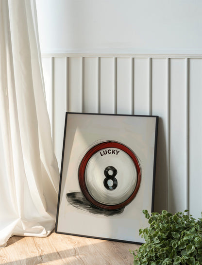Lucky 8 Ball Art Print