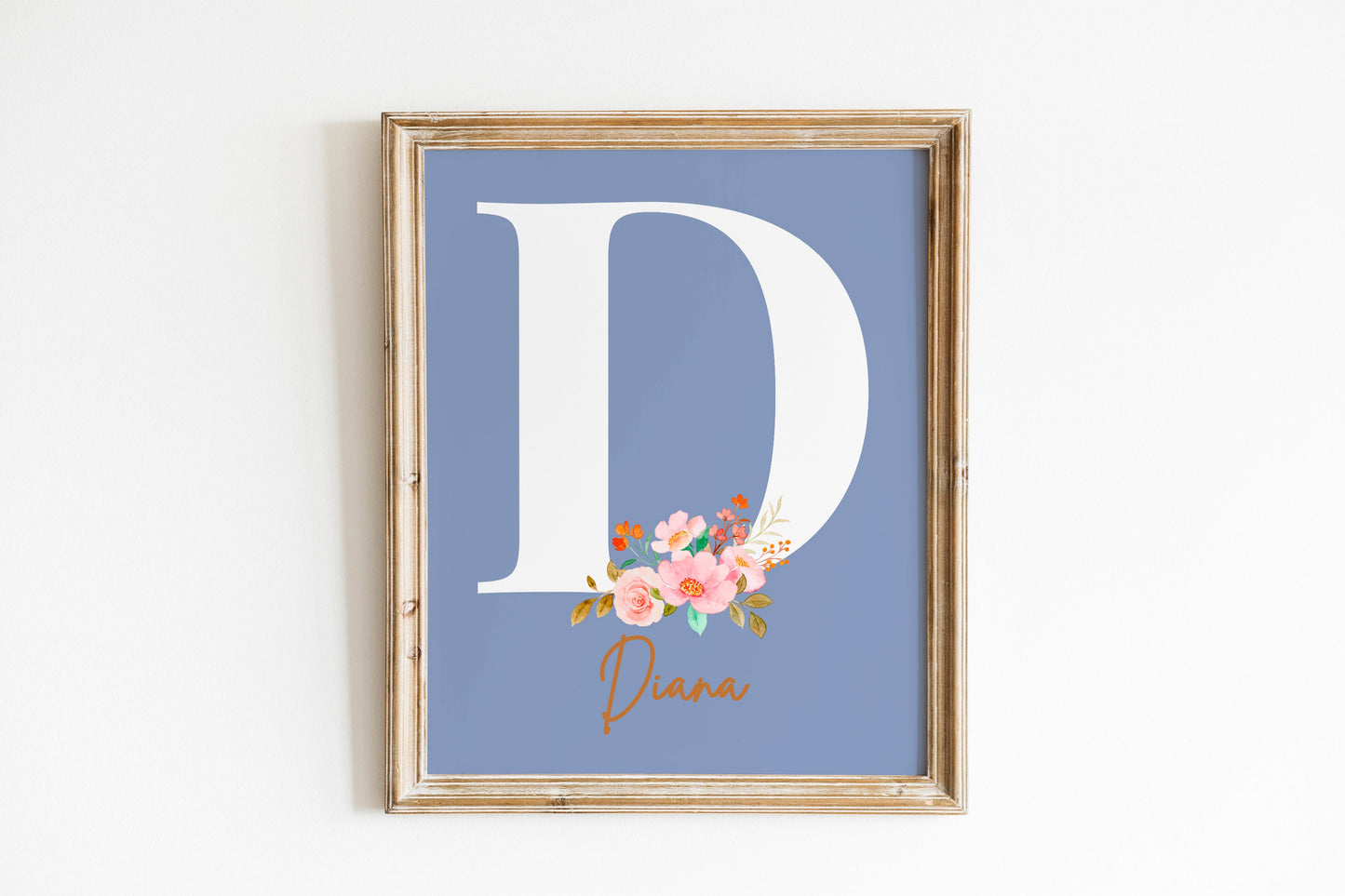 Custom Letter Nursery Art, Heart and Rose Nursery Art, Flowers Nursery, Floral Nursery Decor, Neutral Nursery Art, Nursery Decor, Boho Art