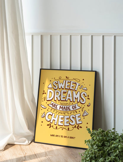 Cheese Funny Wall Decor, Funny Wall Art, Kitchen Decor, Kitchen Wall Art, Humor Wall Art, Kitchen