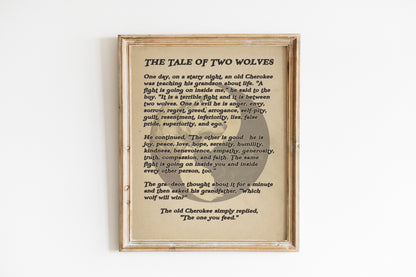 Motivational Wolves Art Print, Mental Motivation, Positivity, Life Lesson