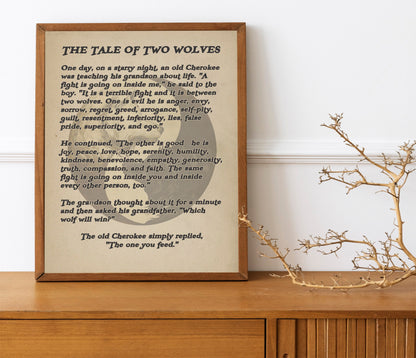 Motivational Wolves Art Print, Mental Motivation, Positivity, Life Lesson