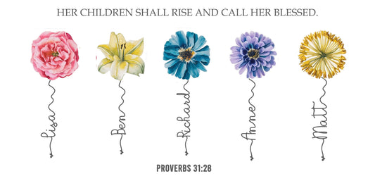 Mothers Day Christian Religious Personalized Art For Mom Custom Featuring Proverbs 31 Family Canvas, Religious Gift