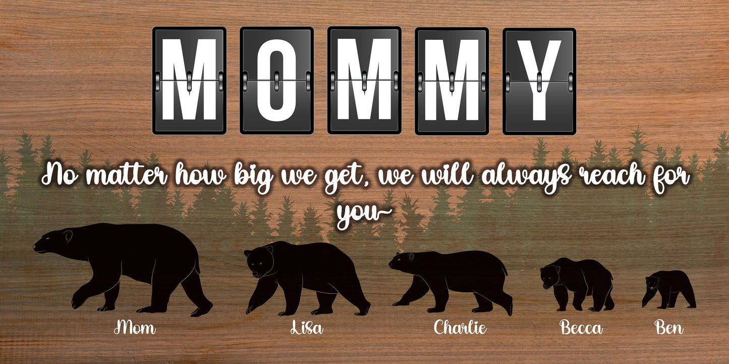 Mothers Day Custom Family kids Canvas, Personalized Canvas Family, Kids Names Canvas