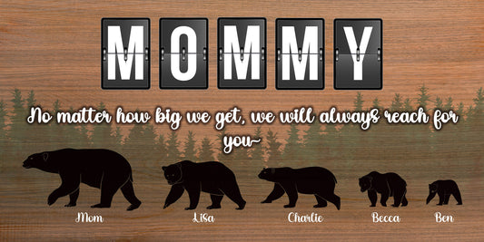 Mothers Day Custom Family kids Canvas, Personalized Canvas Family, Kids Names Canvas