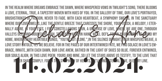 Valentine’s Day Poem Name Custom - Personalized Wedding Canvas - Wedding