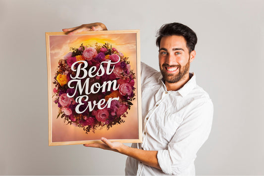 Mother’s Day Flower Wreath Print, Mother Appreciation Print, Mother’s Day