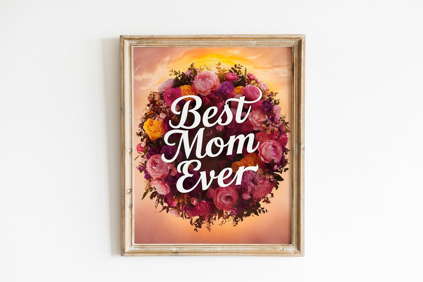 Mother’s Day Flower Wreath Print, Mother Appreciation Print, Mother’s Day