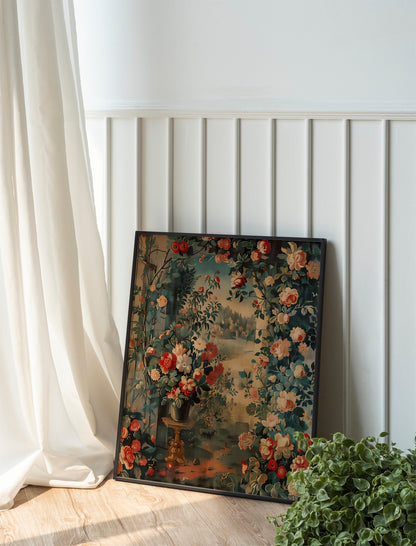 Flower Room, Rose Garden Art Print Of Flowers, Flower Art Print, Fresh Flowers Art Print, Flower Wall Decor