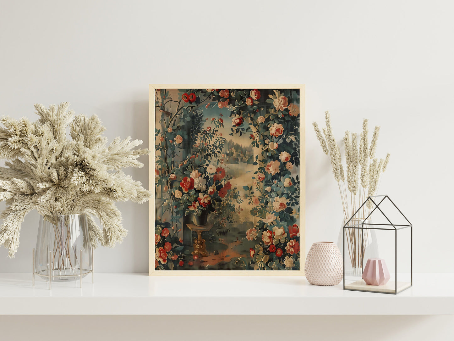 Flower Room, Rose Garden Art Print Of Flowers, Flower Art Print, Fresh Flowers Art Print, Flower Wall Decor