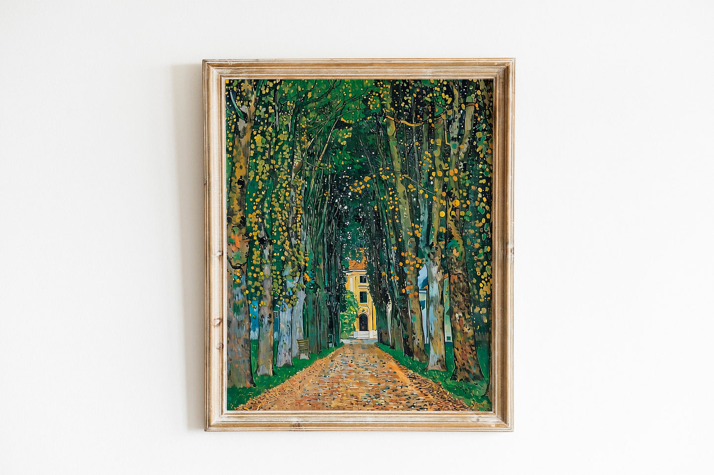 Oil Painting Tree Path Simplistic Art Print, Simplistic Art