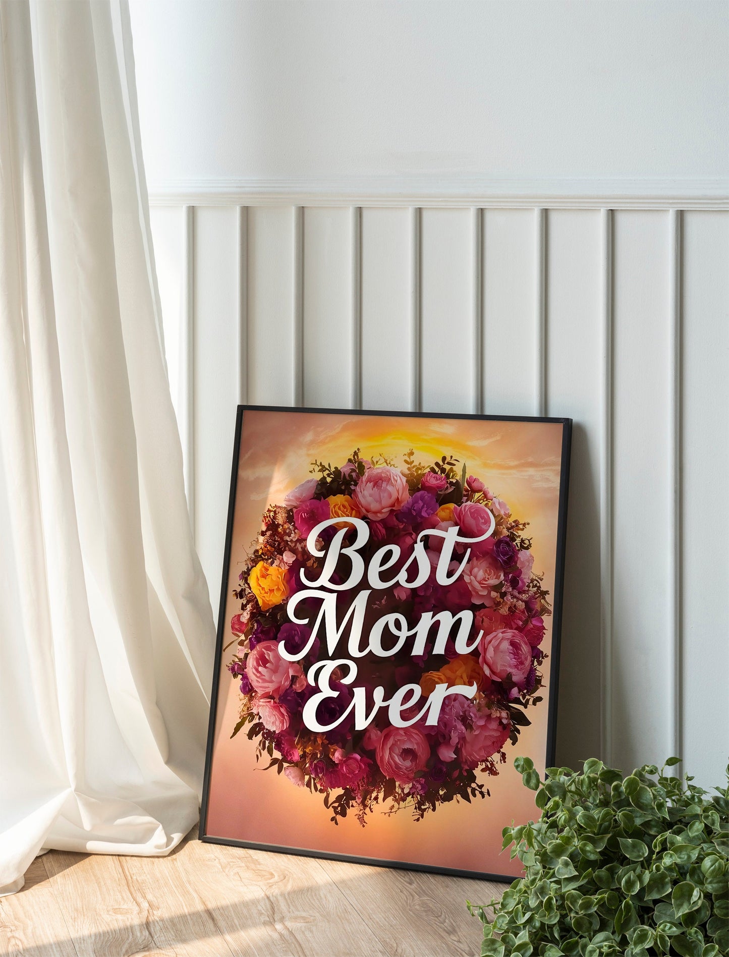 Mother’s Day Flower Wreath Print, Mother Appreciation Print, Mother’s Day