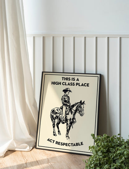 Woman Riding Horse Art Print, Woman Country Art