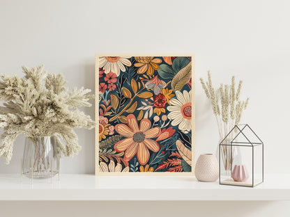 Oil Painting Art Print Of Flowers, Flower Art Print, Fresh Flowers Art Print, Flower Wall Decor