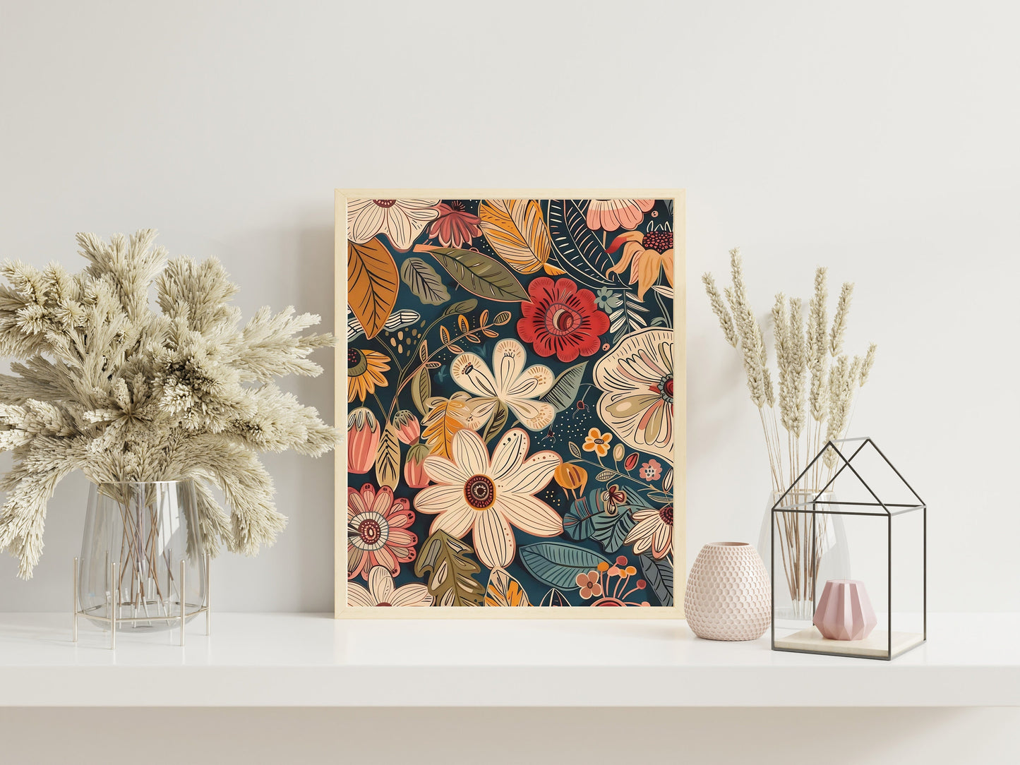 Oil Painting Art Print Of Flowers, Flower Art Print, Fresh Flowers Art Print, Flower Wall Decor