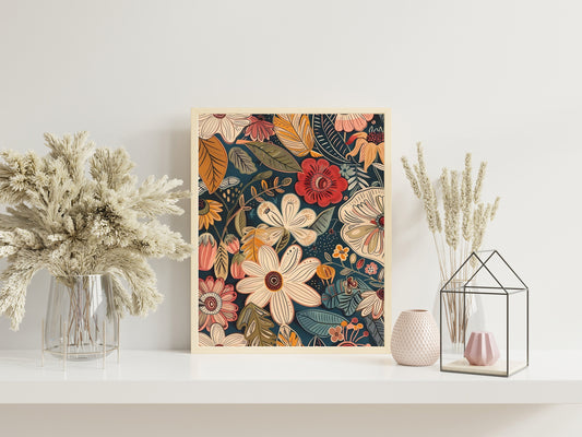 Oil Painting Art Print Of Flowers, Flower Art Print, Fresh Flowers Art Print, Flower Wall Decor