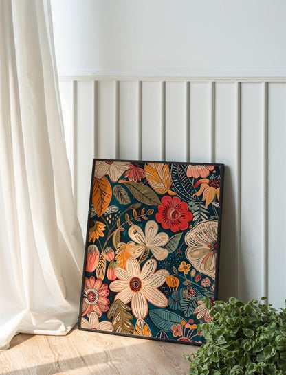 Oil Painting Art Print Of Flowers, Flower Art Print, Fresh Flowers Art Print, Flower Wall Decor