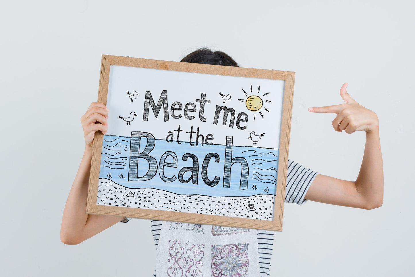 Meet Me At The Beach Simplistic Art Print, Simplistic Art, Scenic Art