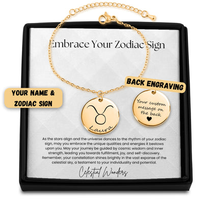 zodiac sign bracelet | personalized jewelry gift | bestfriend bracelet