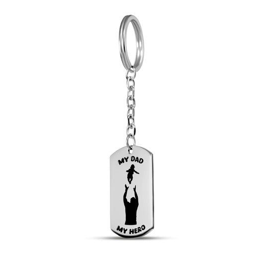 my dad, my hero keychain| fathers day gift | dad gift from child|