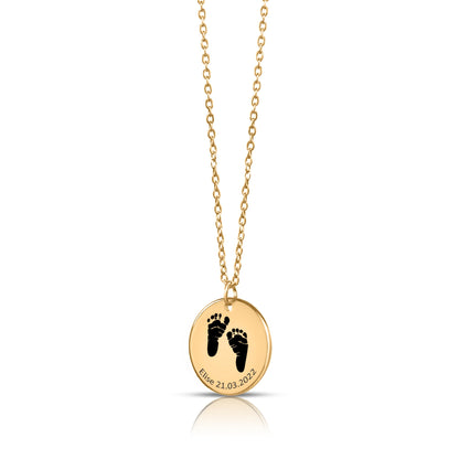 actual feet print necklace | mother's day gift | valentines day gift | personalized jewelry gift