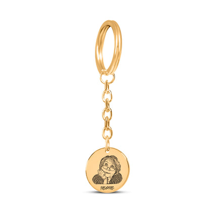 custom portrait keychain | personalized jewelry gift |  mother's day gift | valentines day gift | father's day gift