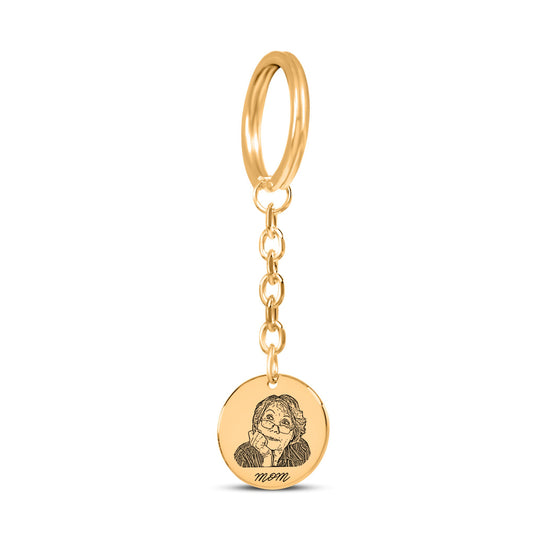 custom portrait keychain | personalized jewelry gift |  mother's day gift | valentines day gift | father's day gift