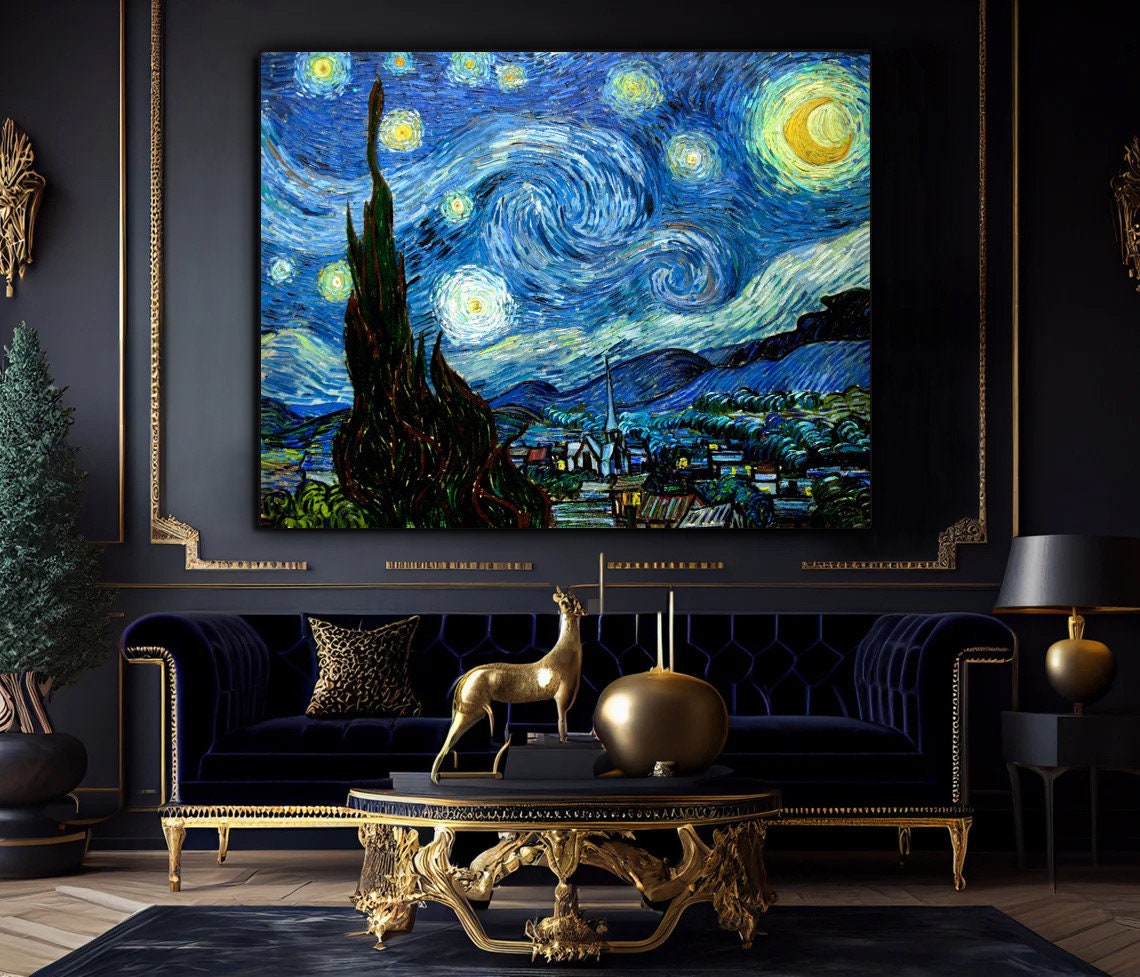 Starry Night Vincent Van Gogh High Quality Canvas Print