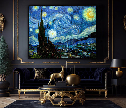 Starry Night Vincent Van Gogh High Quality Canvas Print