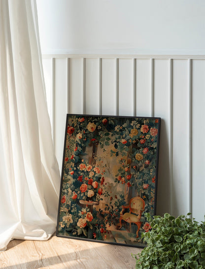 Flower Room, Rose Garden Art Print Of Flowers, Flower Art Print, Fresh Flowers Art Print, Flower Wall Decor