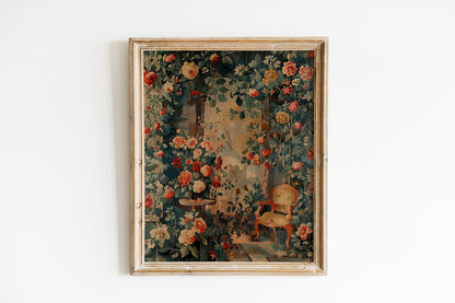 Flower Room, Rose Garden Art Print Of Flowers, Flower Art Print, Fresh Flowers Art Print, Flower Wall Decor