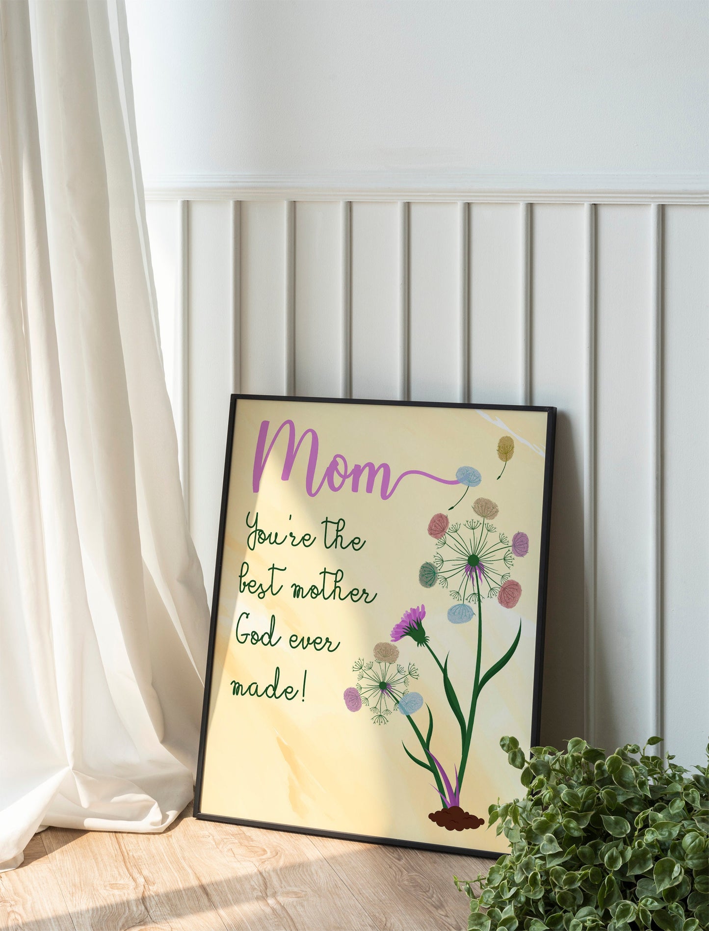 Religious Mom Print, Bible Verse Art, Mom Flower Print, Mother Appreciation Print, Mother’s Day, Boho Art Print