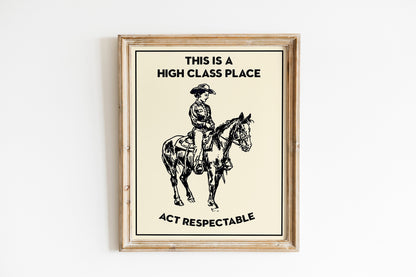 Woman Riding Horse Art Print, Woman Country Art