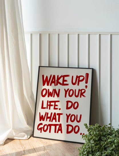 Motivational Art Print, Mental Motivation, Positivity